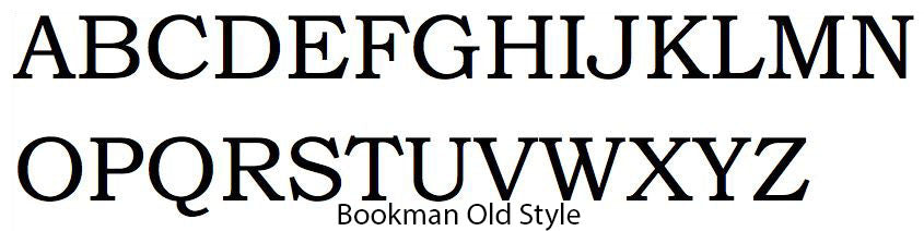 bookman old style font
