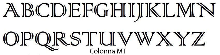 Colonna MT font