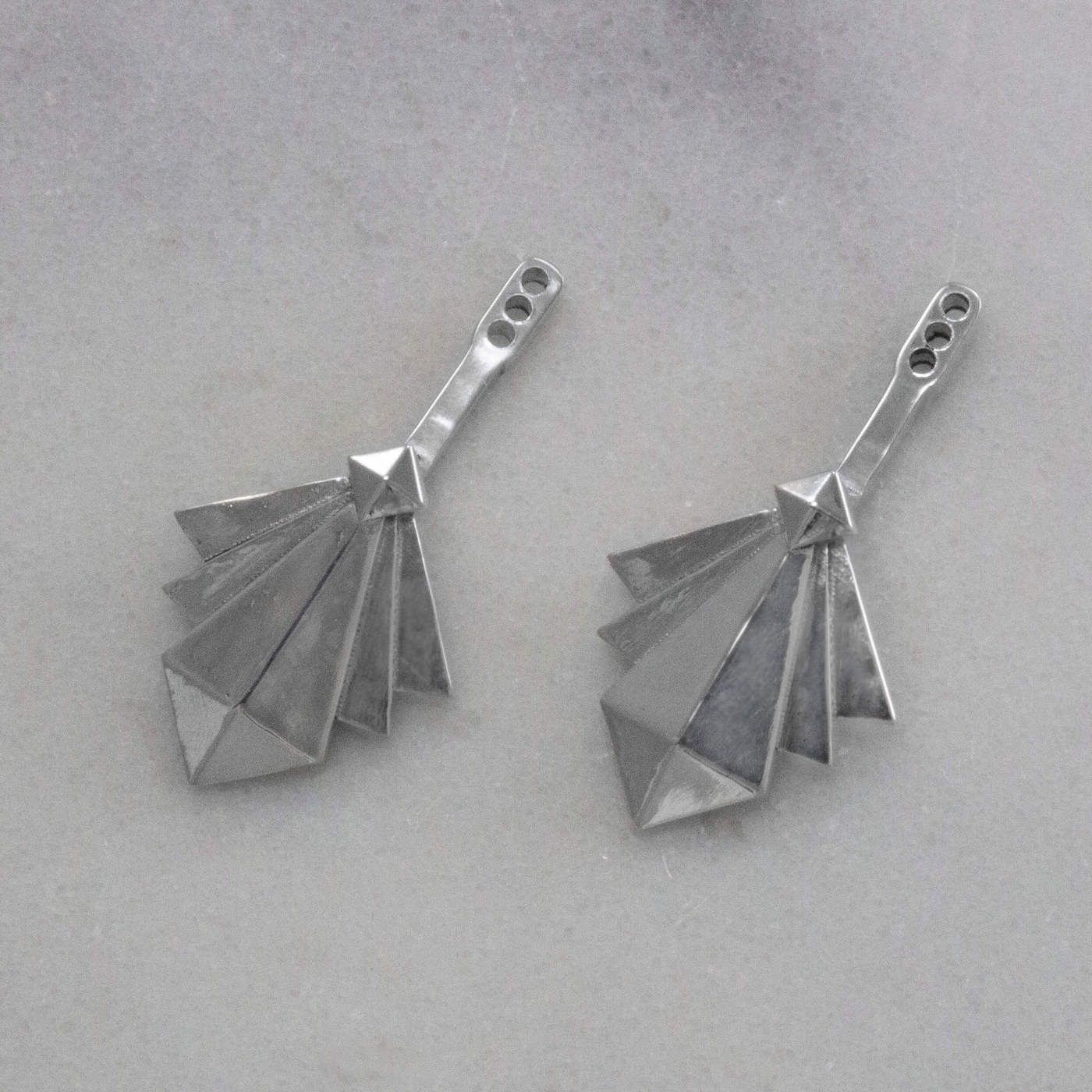 Art Deco Earring Jackets angled view
