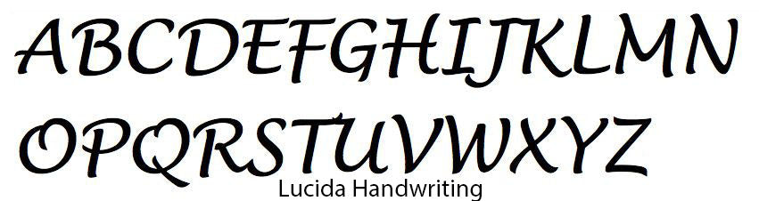 Lucida Handwriting font
