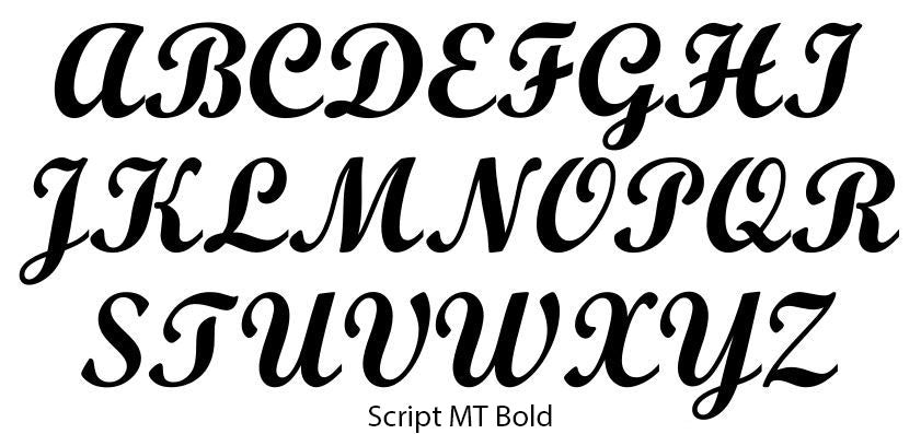 Script MT Bold font