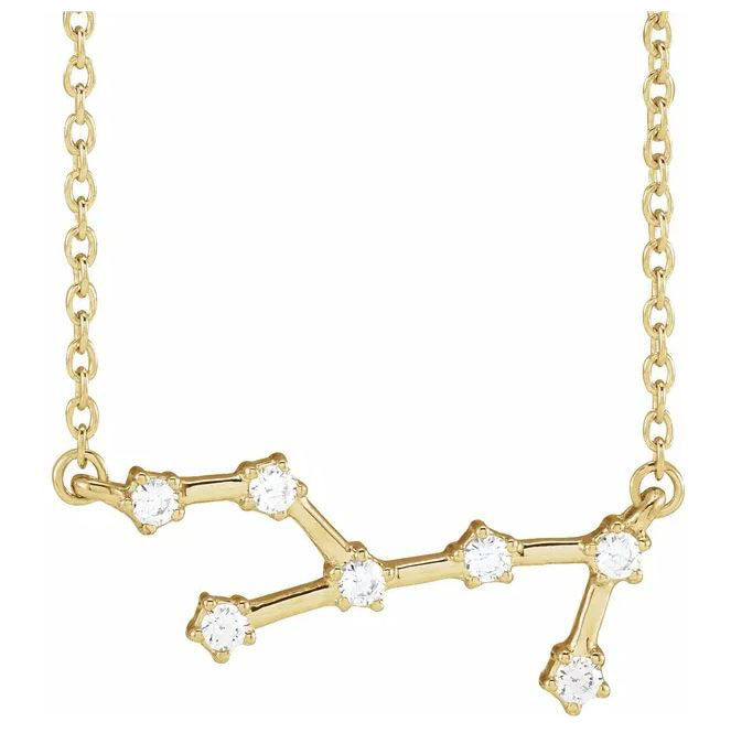 diamond horoscope necklace