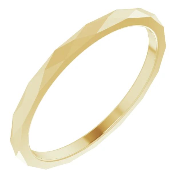 faceted gold band