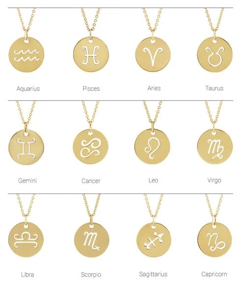 horoscope pendant options