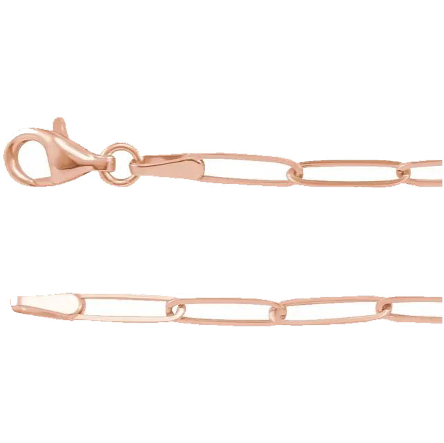 paperclip chain rose gold