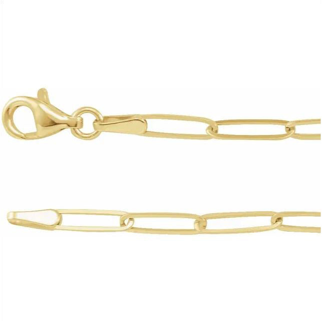 paperclip chain yellow gold