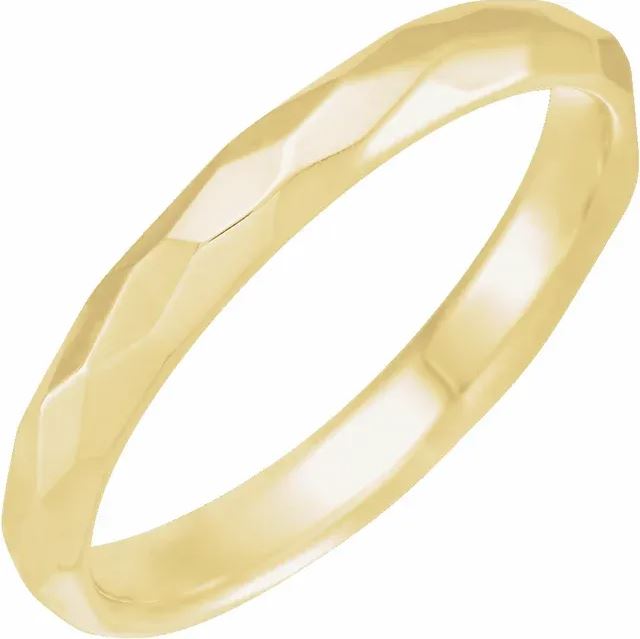 soft faceted band