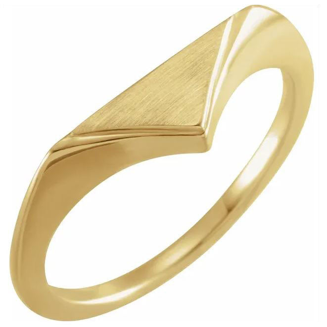 triangle signet ring