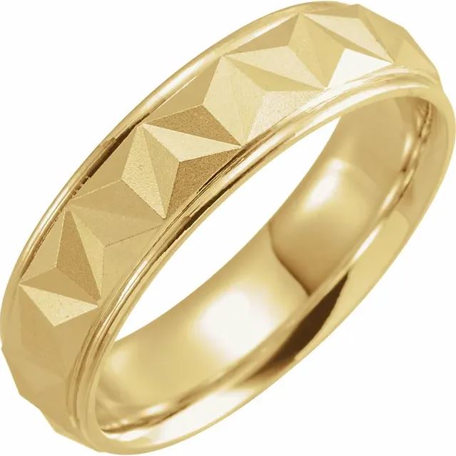 wide carved geometric band